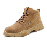 Men's Anti-Piercing And Anti-Smashing Steel Toe Cap Welding Work Shoes