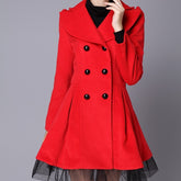 Women's Mid-length Double Breasted Overcoat