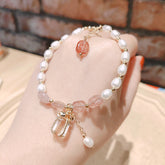 Transfer Flourishing Peach Blossom Baroque Pearl Bracelet