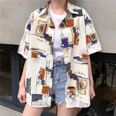 Hong Kong Fenghua shirt women''s short sleeve retro polo shirt