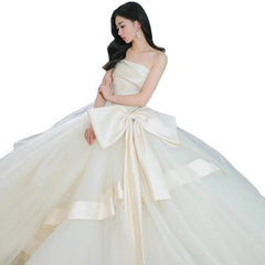 Small Mori Style French Main Wedding Dress Big Bow