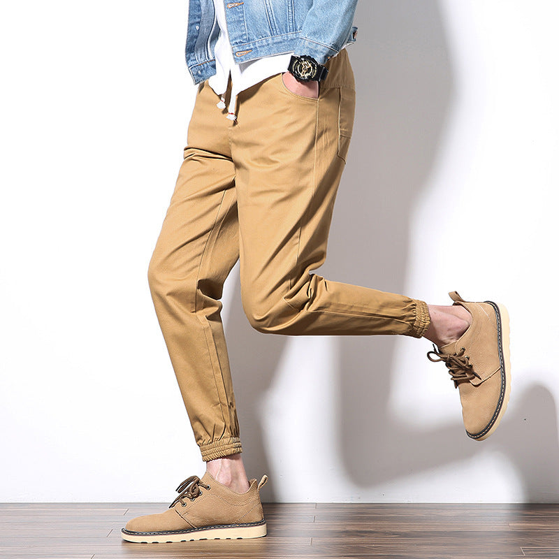 Men's small feet nine pants casual pants Harlan pants beam pants