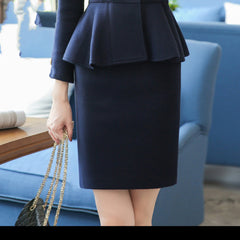 Business Wear Women's Suits Thick Work Clothes Woolen Coat Business Suit Skirt