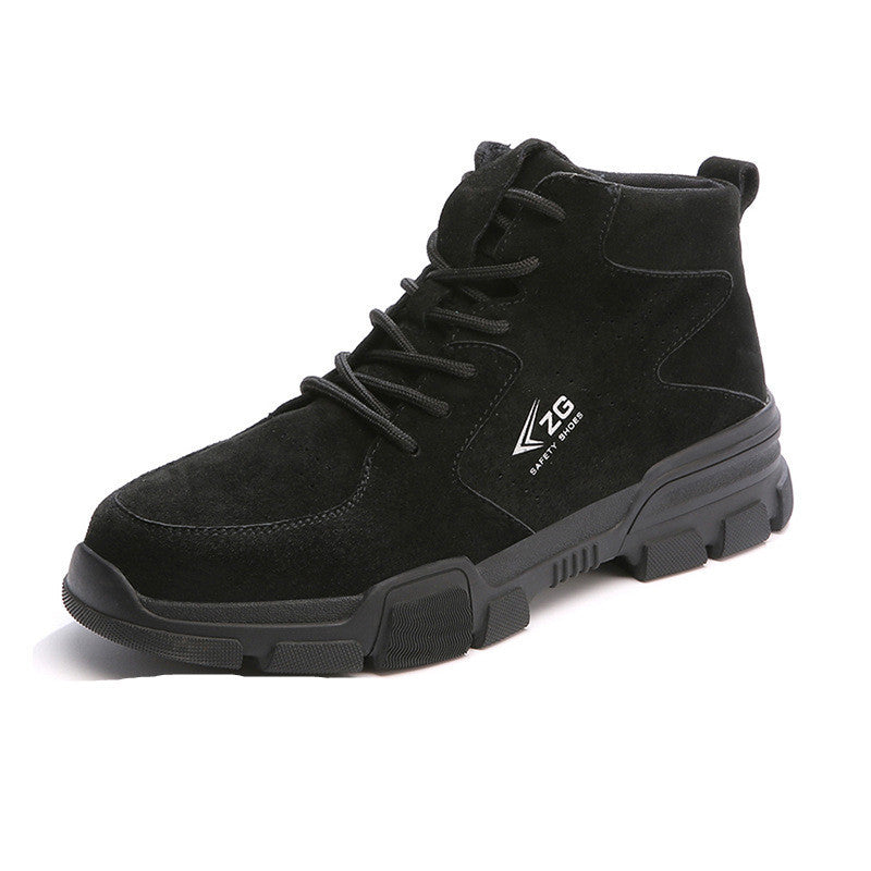 Men's Anti-Piercing And Anti-Smashing Steel Toe Cap Welding Work Shoes