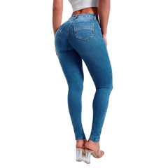 Hip Skinny Pants Stretch High Waist Jeans For Women