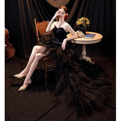 Women's Tuxedo Banquet Stage Performance Host Dress