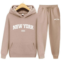 Letter Men's Women's Pullover Sweatpants Suit Couple Hoodie Sportswear