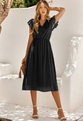 Summer Casual Women's Solid V-neck Dress