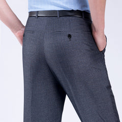 Men's Suit Pants High Waist Loose Business Formal Wear