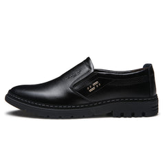 Men's Leather Formal Wear Round Toe Business  Casual Shoes